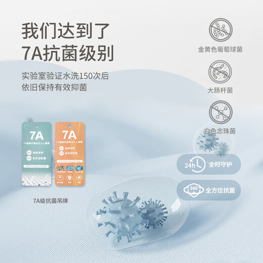 乖奇熊两件装】婴儿纯棉隔尿垫防水大尺寸四季新生宝宝隔尿床垫抗菌 波斯花猫+机灵小兔 【7A级抗菌】 90x120cm