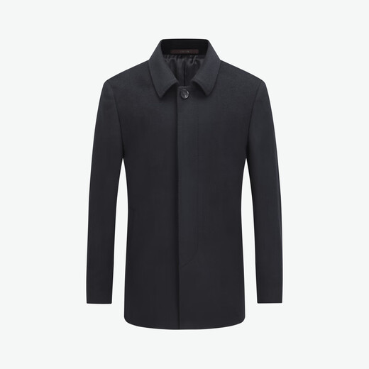 YOUNGOR Men's Coat Men's Business Coat Selected Wool Cashmere Fabric Smooth, Soft and Warm Store Same Style Navy L 175/96A