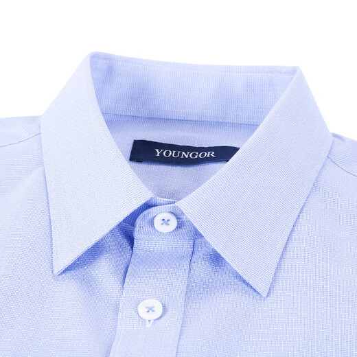 YOUNGOR Shirt Men Spring Youth Men's Casual Clothing Shirt GSDP100170FBY Navy Blue 41