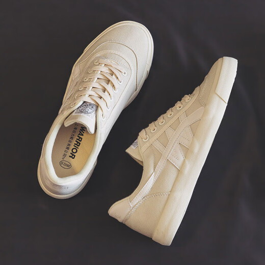 Huili Warrior Canvas Schuhe für Frauen lässig vielseitig viel oberes Flachbodenpaar Sportschuhe kghc087ta Beige 40