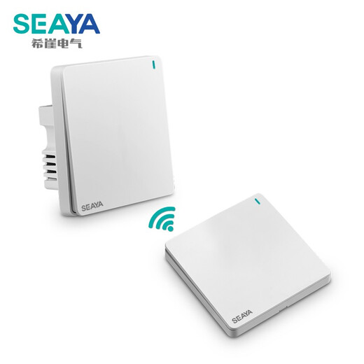 
Xiya wireless switch remote control intelligent switch wiring-free switch remote dual control random sticker switch white one-open set