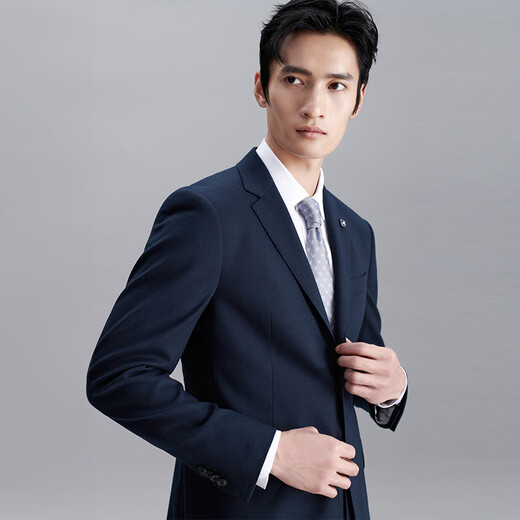 Angel Bird Business Suit (Top) Flat Lapel Straight Wool Suit Men's EBB233033U Blue Green 46B