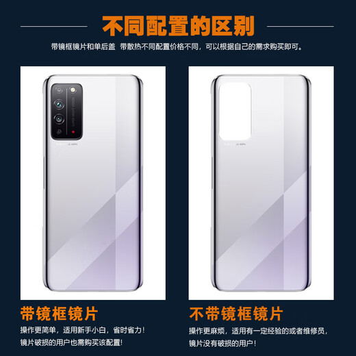 Подходит для Huawei Honor x10 заднее крышка Glass Honor x10 Задний корпус Honor x10 Защита от аккумулятора защита от аккумулятора x10 Racing Blue Glue Учебник