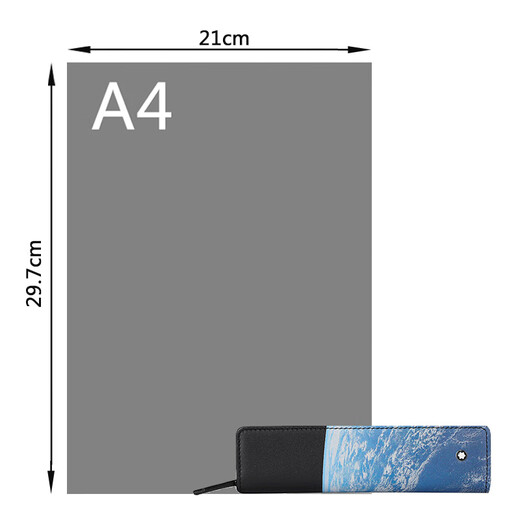 Montblanc MONTBLANC Meisterstück Selection Blue Leather Zipper Pen Case 124475 Gift