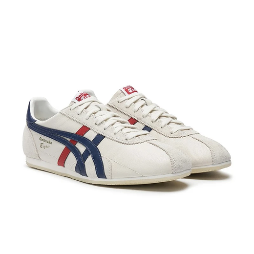 Onitsuka Tiger Men's Shoes Jogging Shoes Breathable Lightweight Men's and Women's Sports Casual Shoes RUNSPARK White/Navy Blue (1183B480-107) 42.5