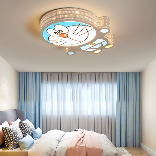 Jihuo children's room bedroom lamp Nordic boys and girls creative cartoon ceiling lamp modern simple master bedroom room lighting pink mushroom diameter 50CM white light 36 watts