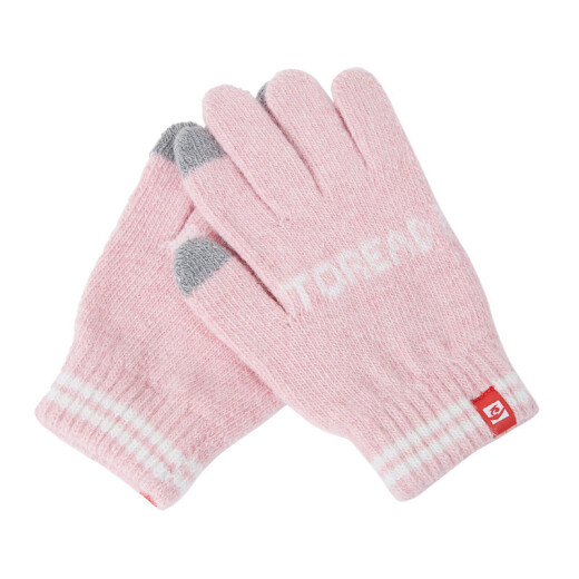 Pathfinder (TOREAD) official flagship store children's clothing for men, women, medium and large children, warm and comfortable wool knitted touch screen gloves QELH95341-A35X water pink