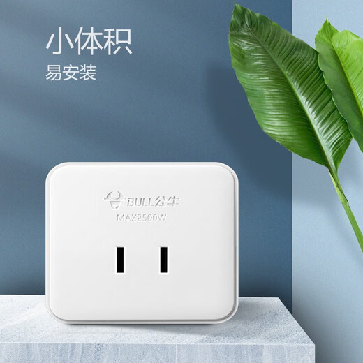 公牛插头两脚2孔10a插排大功率16a五孔墙壁老式86型明装插座空调面板多孔无线家用排插单项简易小型 Z1（2孔10A明装）