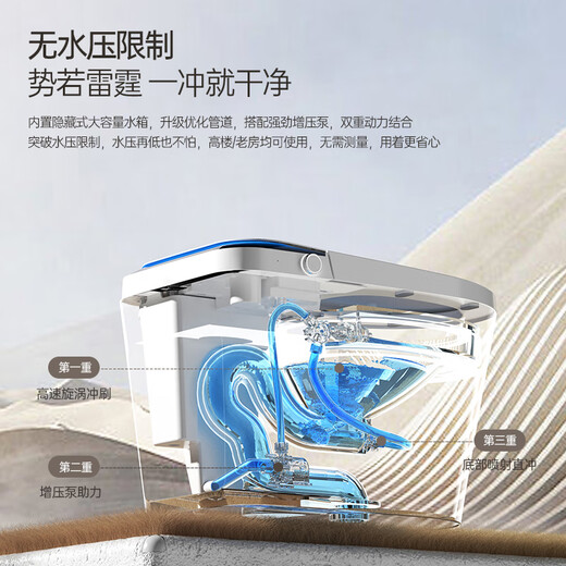 宇标智能马桶一体机双水路内置过滤器泡沫盾虹吸式冲水带水箱零压 M831  自动翻盖+UV除菌+水质过滤 250 /300/350/400下单备注