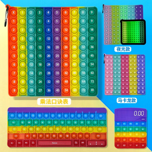 Jianwei Shen Digital Crab Knuckle Loch Spielzeug Kinderspielzeug Regenbogen Pressennummer Multiplikationstabelle Unziffakt Artefakt Prise Blütenfarbe