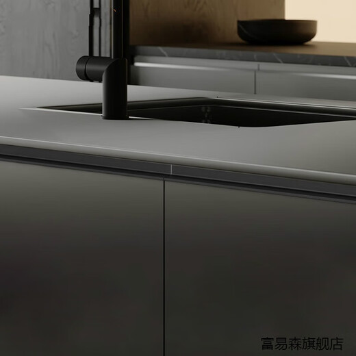 Fu Yisen G-Type Handle sans fente Cabinet Kitchen Invisible Cuisine Cabinet blanc / Cashmere Grey 18 mm Gringing U-Shaped Dather Great U702 Cashmere Grey-Lenter 200 mm