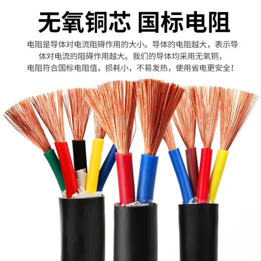 
Dingxian Wire and Cable RVV 2*0.5 square two core multi-strand copper wire signal wire soft sheathed wire, full inspection 1 meter