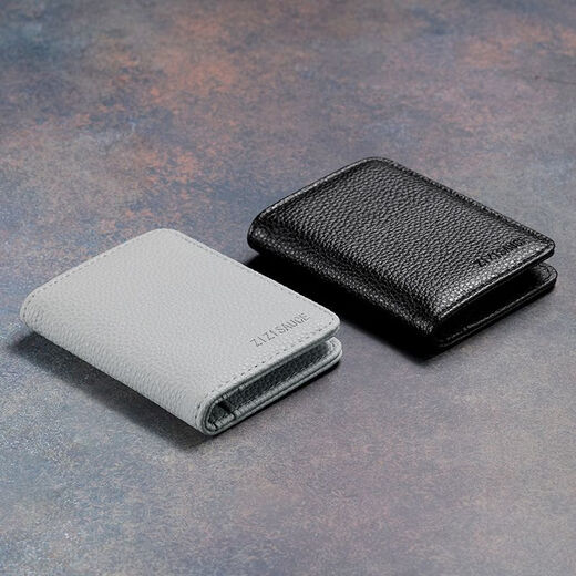 Jingjia Card Bag Herren-Ultra-dünner einfacher Kartenbeutel Frauen Multi-Card-Kartenkartenkarten Hülle Anti-Demagnetisierung kleiner Karten-Clip-Führerschein Lederhülle Hellblau tragbare Kartenbeutel