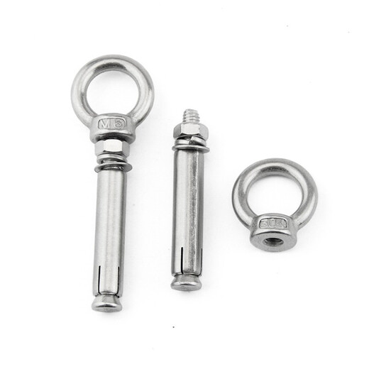 Jingxuan 304 stainless steel expansion screw hook expansion bolt hook manhole cover pull-up screw M6M8M10M12 M6 normal opening punch 10mm