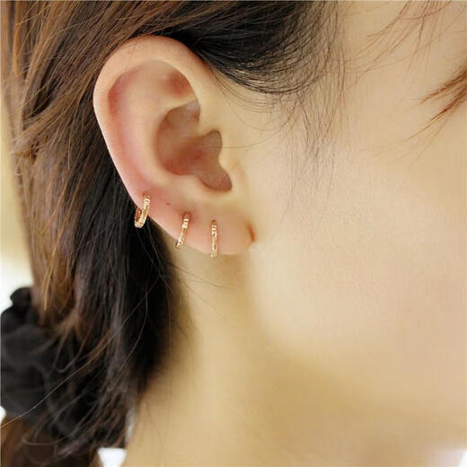 Quality 18k color gold plated earrings Kamathana 585 Russian purple gold personalized temperament baby's breath earrings baby's breath earrings (pair of rose gold)