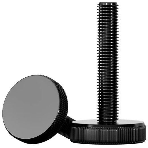 Fengshen GB835 Tornillo de mano plana negra Tornillo de mano negro Tornillo de mano de cabeza grande M3M4M5M6M8M10MM M6*12 [10 piezas] Hierro negro Zinc