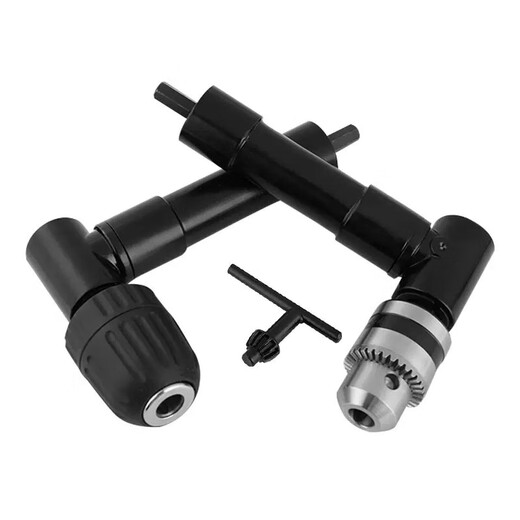 Sailoto Ggtu 90-degree right-angle electric drill corner tool three-claw chuck adapter for drilling in narrow spaces plastic chuck