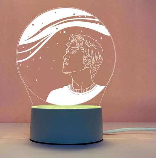 I think I dream creative 3D night light student gift gift bedroom table lamp USB cartoon balloon bear plug type cold light warm light neutral light