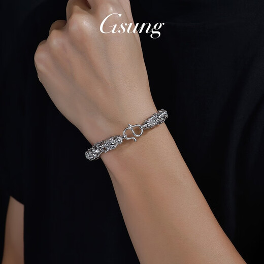 GsunG platinum men's bracelet PT950 faucet bracelet platinum men's bracelet Thai chain is shiny and needs to be customized. Customization of about 80 grams is priced by the gram.