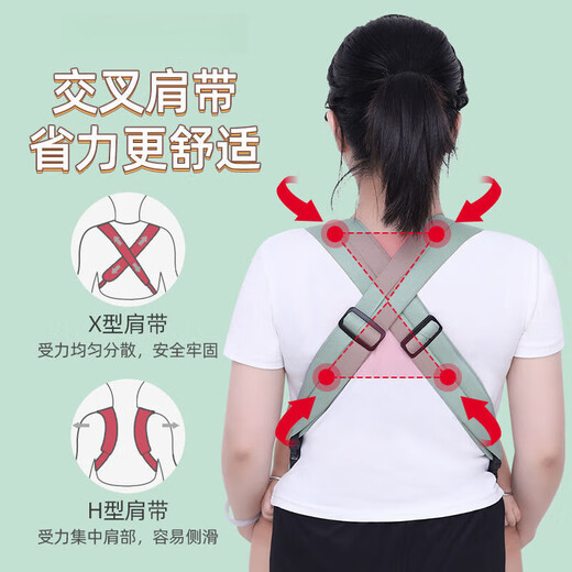 潼芯（tongxin）四爪背带婴儿多功能老式背小孩背袋广东传统防O型腿四季可用 大波点四爪(大款18-40斤)