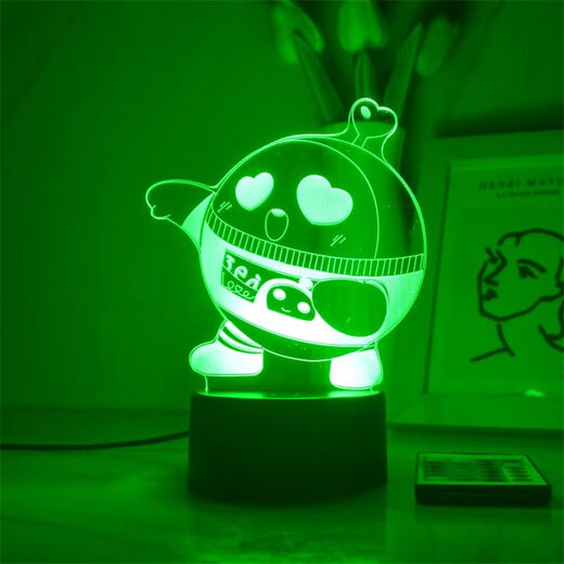 Nueva fiesta de huevo luces ambientales periféricas Baker Styling luces nocturnas coloridas en los regalos de cumpleaños junto a la cama 3899-5 Zhai Zai Xiong 7 Colores Botthip Black Bottom y batería Modelo de batería