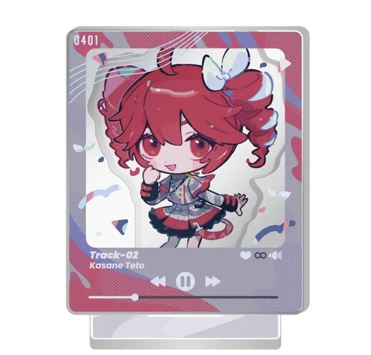 Two-dimensional girl accent teto peripheral flash Halloween acrylic stand-up desk ornaments for friends and best friends accent tetoC stand-up card