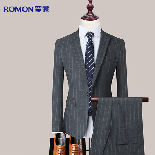Luo Meng suit men's slim professional formal suit business groomsmen suit groom suit wedding dress men's suit