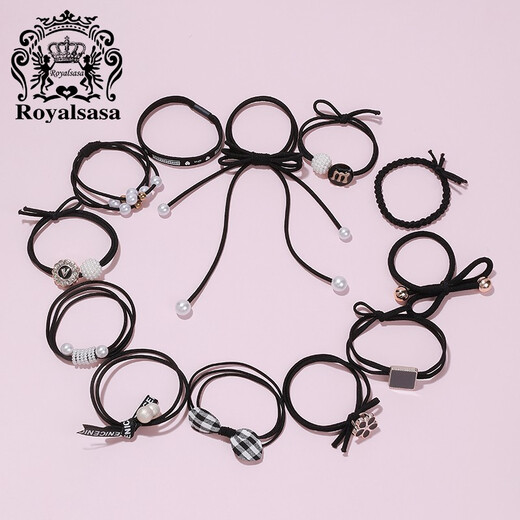 Royal sasa royal salsa hair rope hair tie 12-piece combination set basic elastic rubber band small fresh hair tie accessories