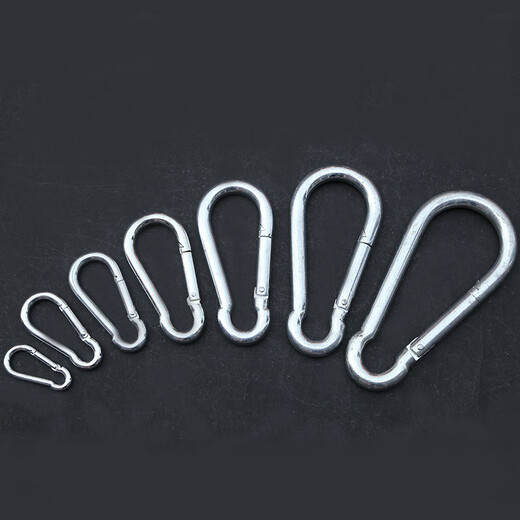 Deqi 304 stainless steel spring buckle safety buckle lifting buckle lock carabiner quick buckle safety buckle lock M4 standard type