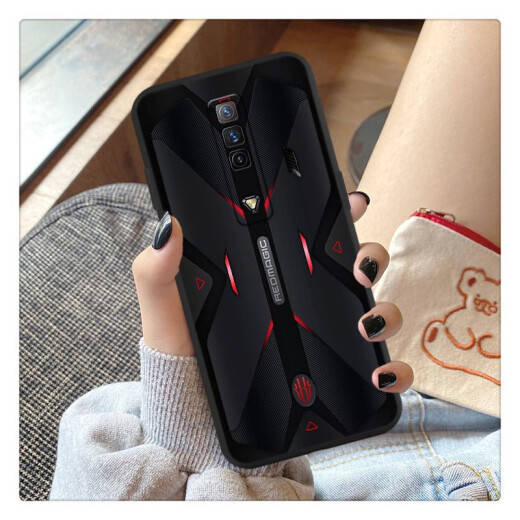 Sustainable for Nubia Red Devil 7 Case de téléphone mobile Black Technology NX679J Men's Soft Set Tencent Red Devil 7 Game E-Sports Mecha Cool Cybertan Mecha TC Red Devil 7 Pro Ring + Lanyard