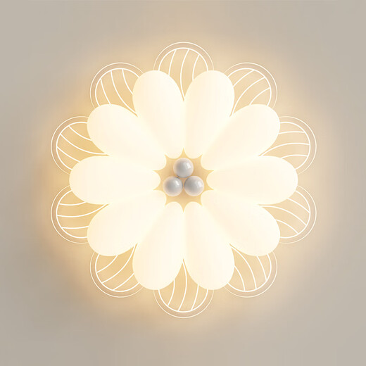 La première chambre de chambre principale de la lampe de la lampe simple moderne Creative Luxury Luxury Full Spectrum Protection des yeux pour enfants Light Yh826 Boule blanche + 52 cm + 56W Changement de lumière à trois couleurs (pas de télécommande)