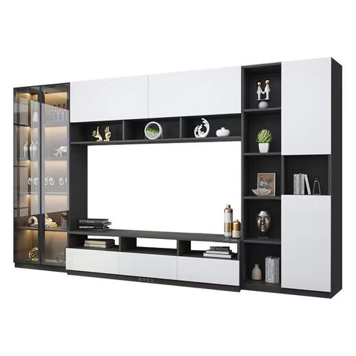 Armoire télévisée ouyakai simple moderne combinaison intégrée fond de pares mur haut salon léger affichage de luxe entoure