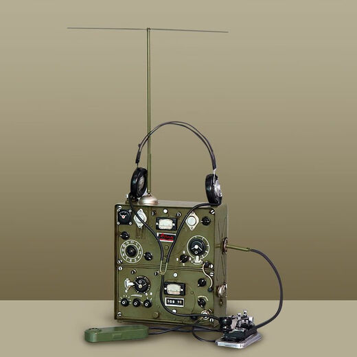 Radio transmitter retro nostalgic vintage wireless handmade code civil telegram model props decorative ornaments 1369 models