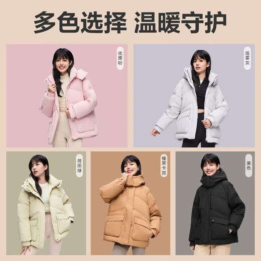 Bosideng Chaqueta de invierno fuera de temporada para mujeres con capucha corta engrosado nuevo National Standard 90 Velvet Fashion Fashion Loose Chaqueta