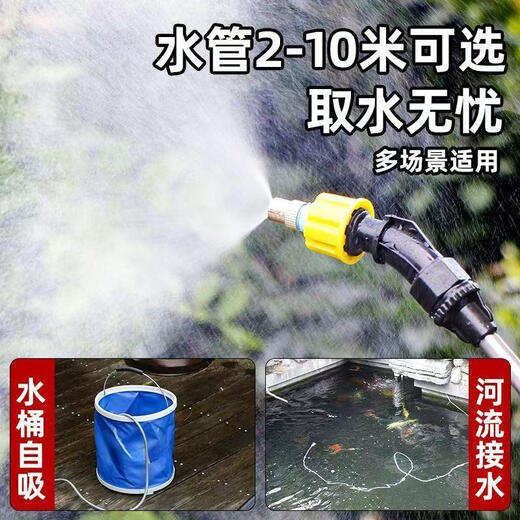 Portable sprayer for spraying pesticides, fully automatic electric retractable spray gun for watering flowers, rechargeable disinfection, new sprayer, 2800mA gravity filter + 10m water pipe