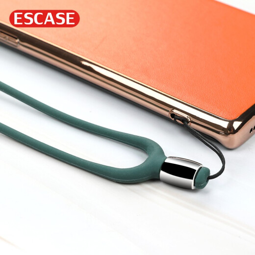 ESCASE [one pack] mobile phone lanyard camera short wrist lanyard wallet U disk key ID pendant Apple iPhonexr/xs/max and other mobile phones silicone soft style green ES-XS2