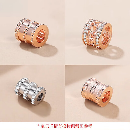 DL 1998 Fat Donglai same style 18k gold pendant without chain s925 silver rose gold small waist necklace pendant for women k color golden autumn XL100296-rose gold single pendant (no chain)