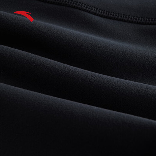 ANTA velvet tight trousers, women's autumn and winter new high-waisted tummy-tightening butt-lifting Pilates outer wear yoga pants sweatpants, basic black-1 XS (female 155)