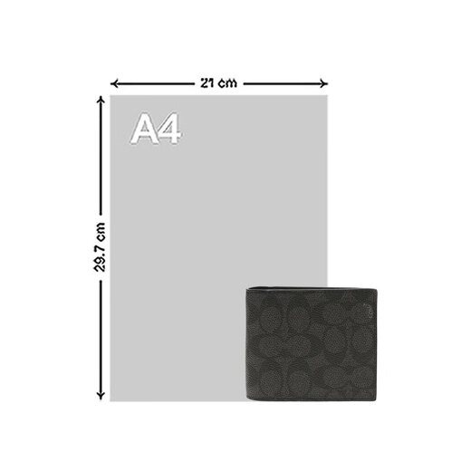Entraîneur (entraîneur) Entraîneur Portefeuille Boîte cadeau pliant de portefeuille masculin noir et gris CW344QBMI5