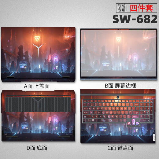 Kakayu es adecuado para 2025 Lenovo Saver Y7000P Computer Sticker R7000 Costa de la computadora portátil Película protectora Y9000 Película de teclado Y9000P Película Temperada KK-723 ABC Surface