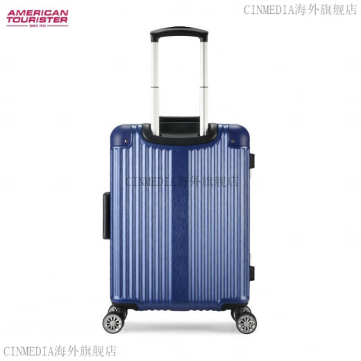 AmericanTourister business aluminum frame aircraft wheel suitcase TZ7 men's and women's trolley case large capacity suitcase rose gold brushed 22 inches