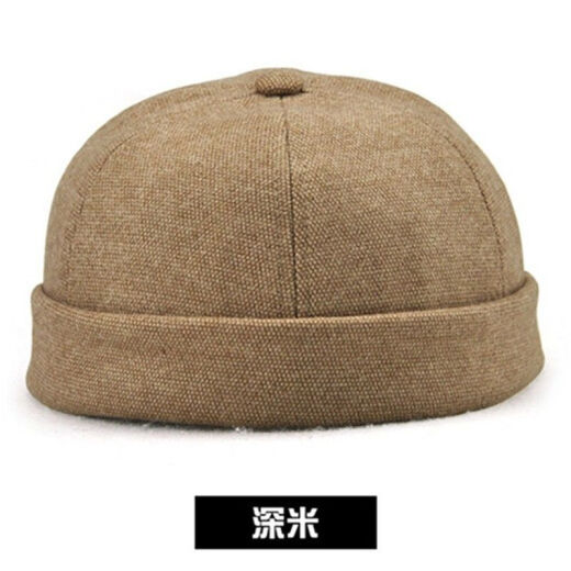 Fun Landlord Hat Men's Spring and Autumn Melon Skin Hat Men's Landlord Hat Women's Trendy Brand Middle-aged and Elderly Retro Hip-Hop Noble Flip-Flip Yuppie Hat Watermelon Hat 15831 Dark Blue Can Adjust (56-60CM)