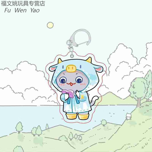 Raincoat Meow If History Is a Group of Meows Cute Peripheral Keychain Headphones School Bags and Pendant Gifts 5cm D-shaped Button Pendant_A841--Raincoat Style-Raincoat