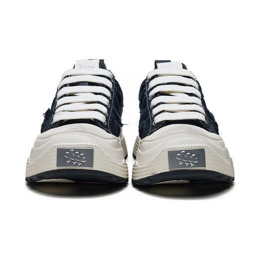 SHOOT BRAND repeat series wear-resistant thick-soled canvas shoes, trendy dirty shoes, same style for men and women, black 35