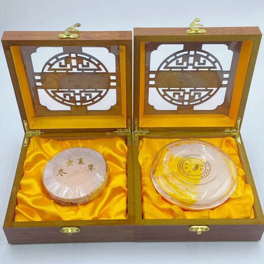 北京同仁堂【黑色星期五】冬虫夏草礼品盒虫草包装盒礼盒虫草送礼盒子冬 内圈12cm镂空虫草木盒(1套)
