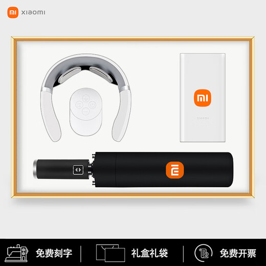 小米（MI）伴手礼商务年会礼品实用公司纪念品定制保温杯礼盒高端奖品 白红小mi保温杯+十骨雨伞 年节员工福利客户随手礼