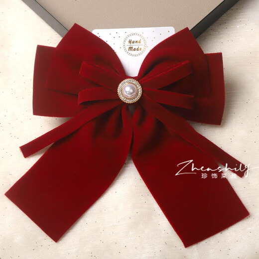 Aimophie Old Phoenix Gold Store Velvet Bow Headdress Bridal Earring Set Women's Wedding Engagement Hair Accessories Simple and Atmospheric 2-Bow Hairpin + 1 Ear Patch