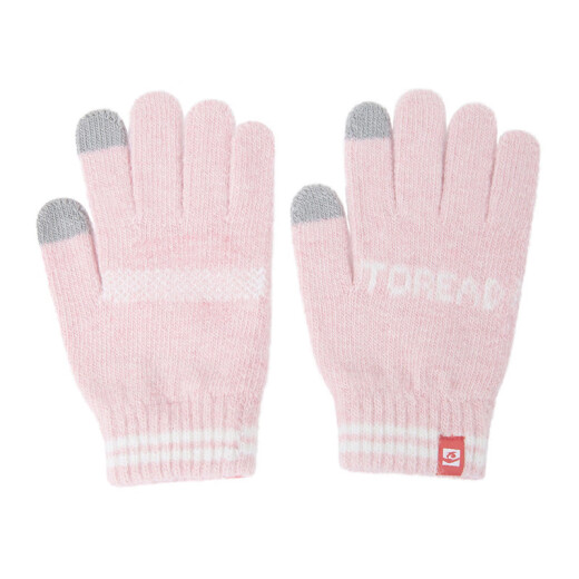 Pathfinder (TOREAD) official flagship store children's clothing for men, women, medium and large children, warm and comfortable wool knitted touch screen gloves QELH95341-A35X water pink