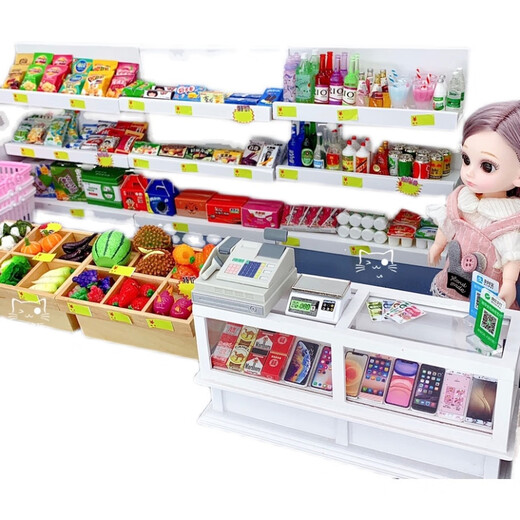 迷你玩具小超市全套真实版仿真娃娃屋场景创意微缩食玩过家家模型 刷卡机 2号 模型不能用