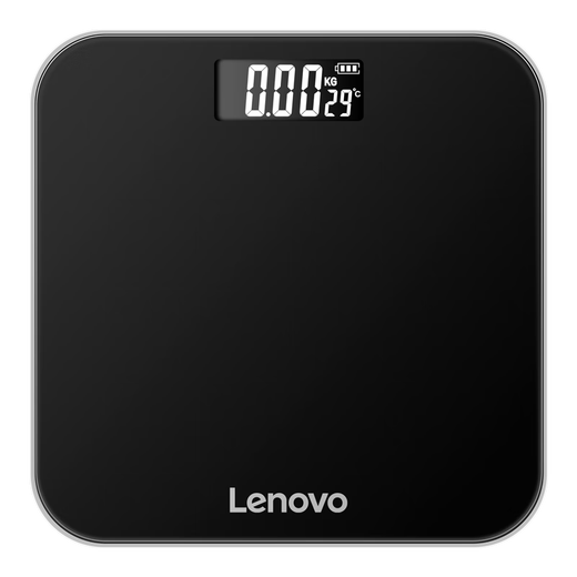 联想电子秤 体重秤 家用充电款人体秤称重精准高精度智能人体健身减肥运动健康称重 玫瑰金